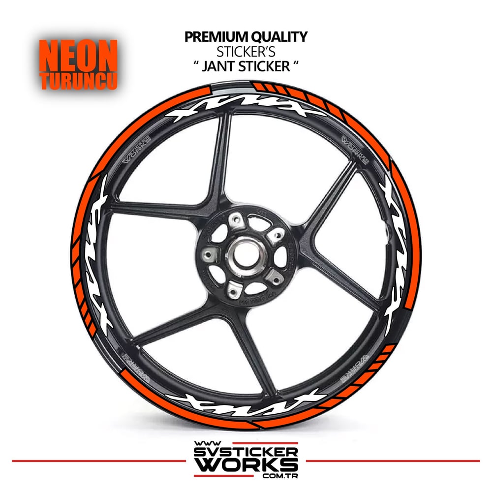 Yamaha XMAX Jant Sticker Ve İç Yazı Basklı Etiket Sticker Modeli Premium Kalite