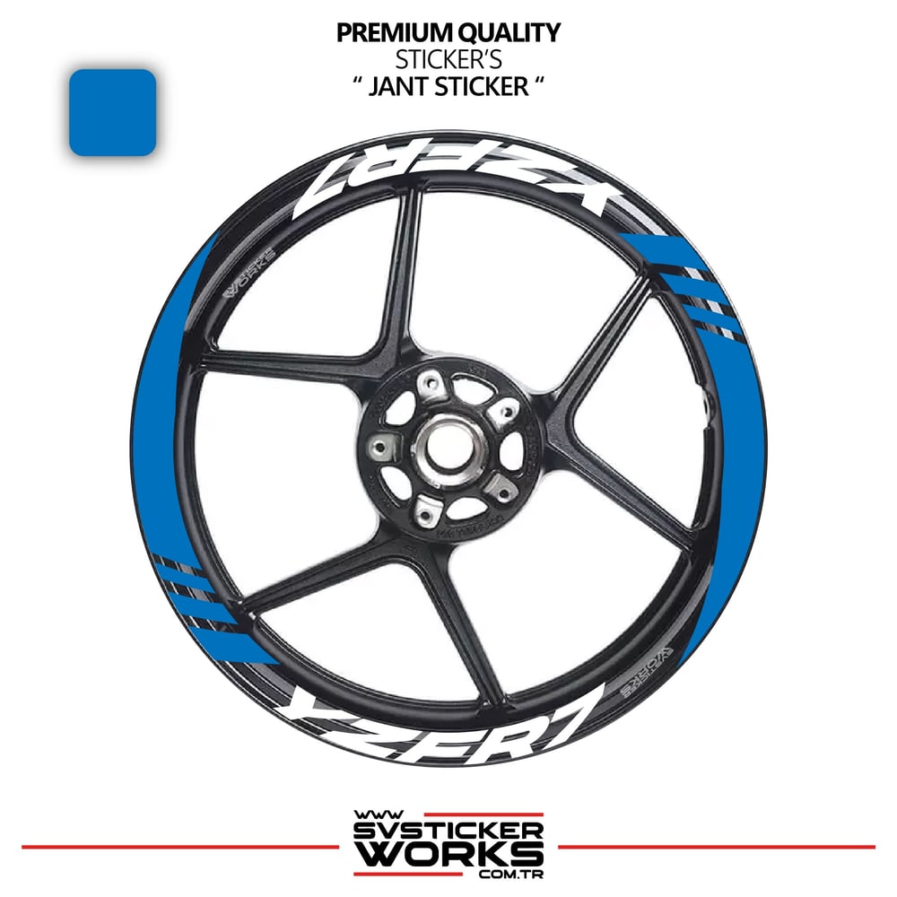 Yamaha YZF-R7 Geniş Jant Kaplama Sticker Etiket Modeli 16lı Set Sticker Yüksek Kalite