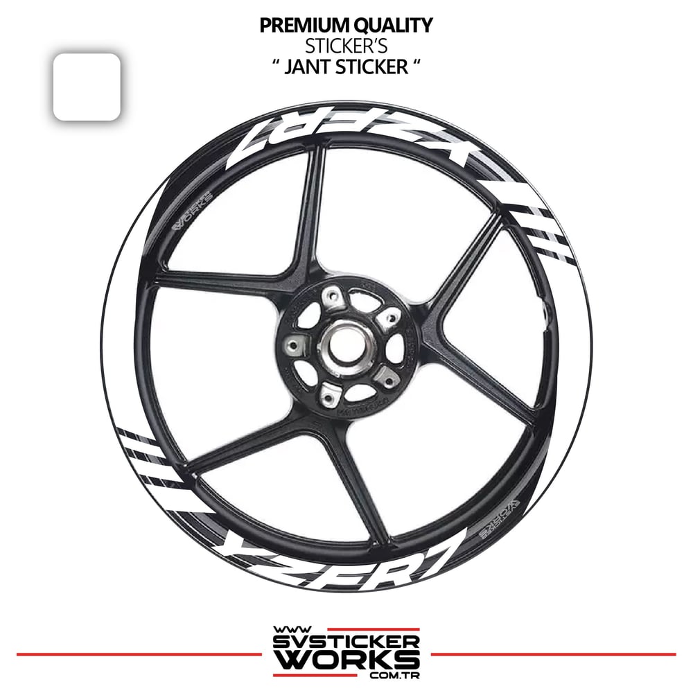Yamaha YZF-R7 Geniş Jant Kaplama Sticker Etiket Modeli 16lı Set Sticker Yüksek Kalite