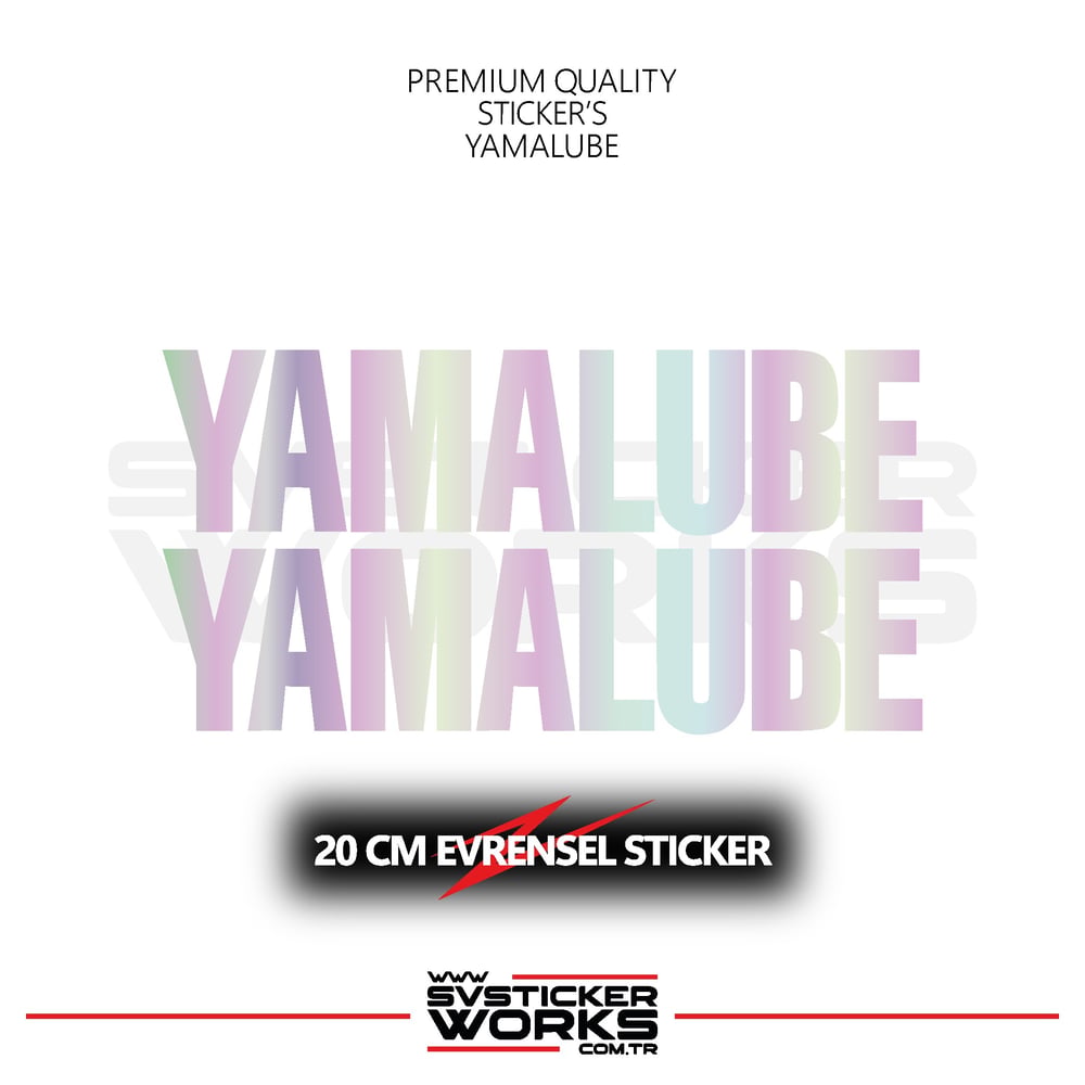 Yamalube Sticker Evrensel Tüm Yüzeyler Uyumlu 20 CM 2 Adet