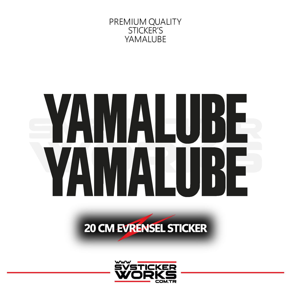 Yamalube Sticker Evrensel Tüm Yüzeyler Uyumlu 20 CM 2 Adet