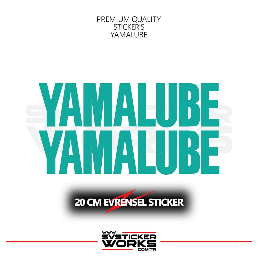 Yamalube Sticker Evrensel Tüm Yüzeyler Uyumlu 20 CM 2 Adet