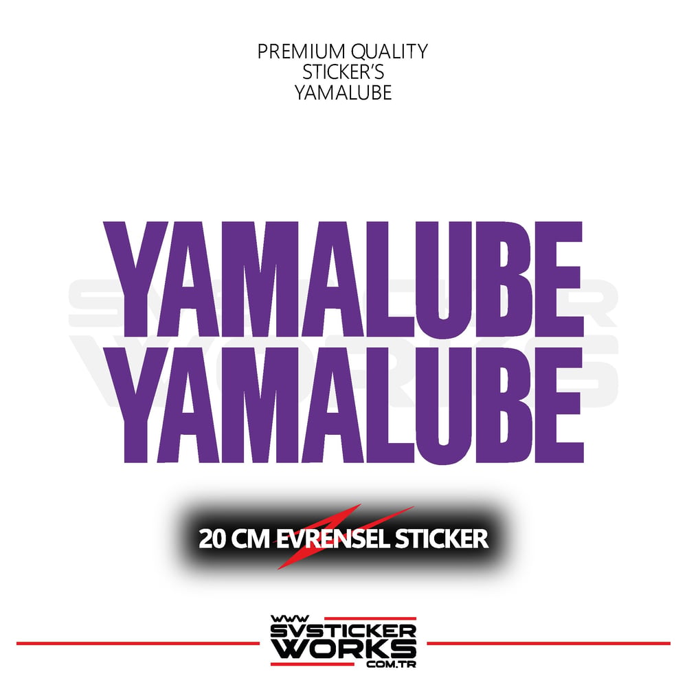 Yamalube Sticker Evrensel Tüm Yüzeyler Uyumlu 20 CM 2 Adet