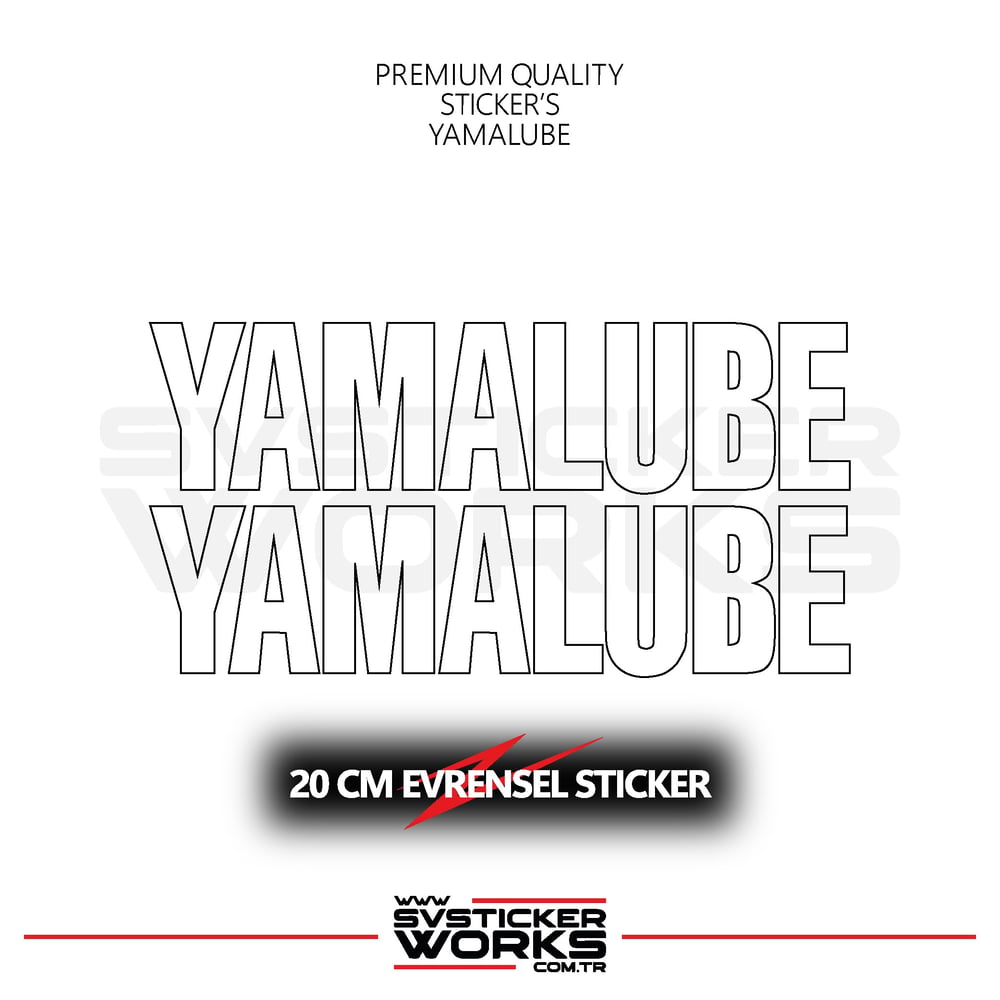Yamalube Sticker Evrensel Tüm Yüzeyler Uyumlu 20 CM 2 Adet