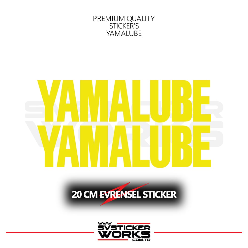 Yamalube Sticker Evrensel Tüm Yüzeyler Uyumlu 20 CM 2 Adet