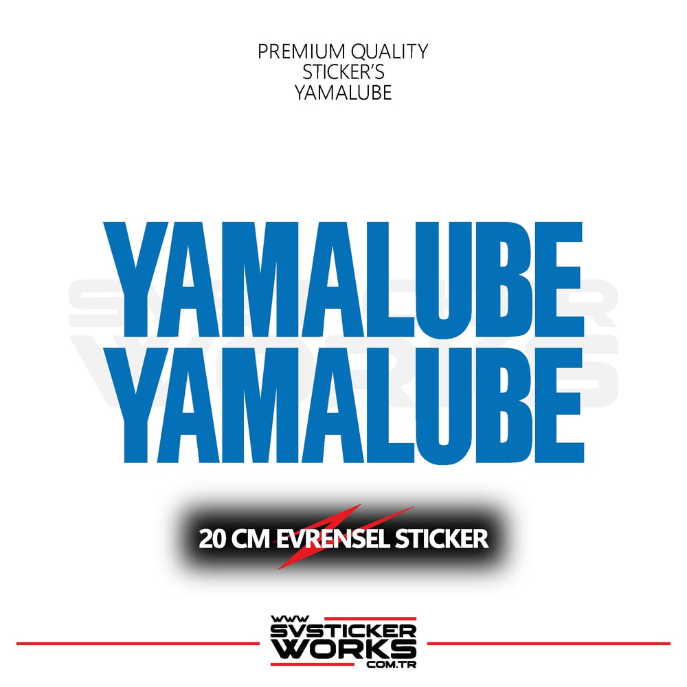 Yamalube Sticker Evrensel Tüm Yüzeyler Uyumlu 20 CM 2 Adet