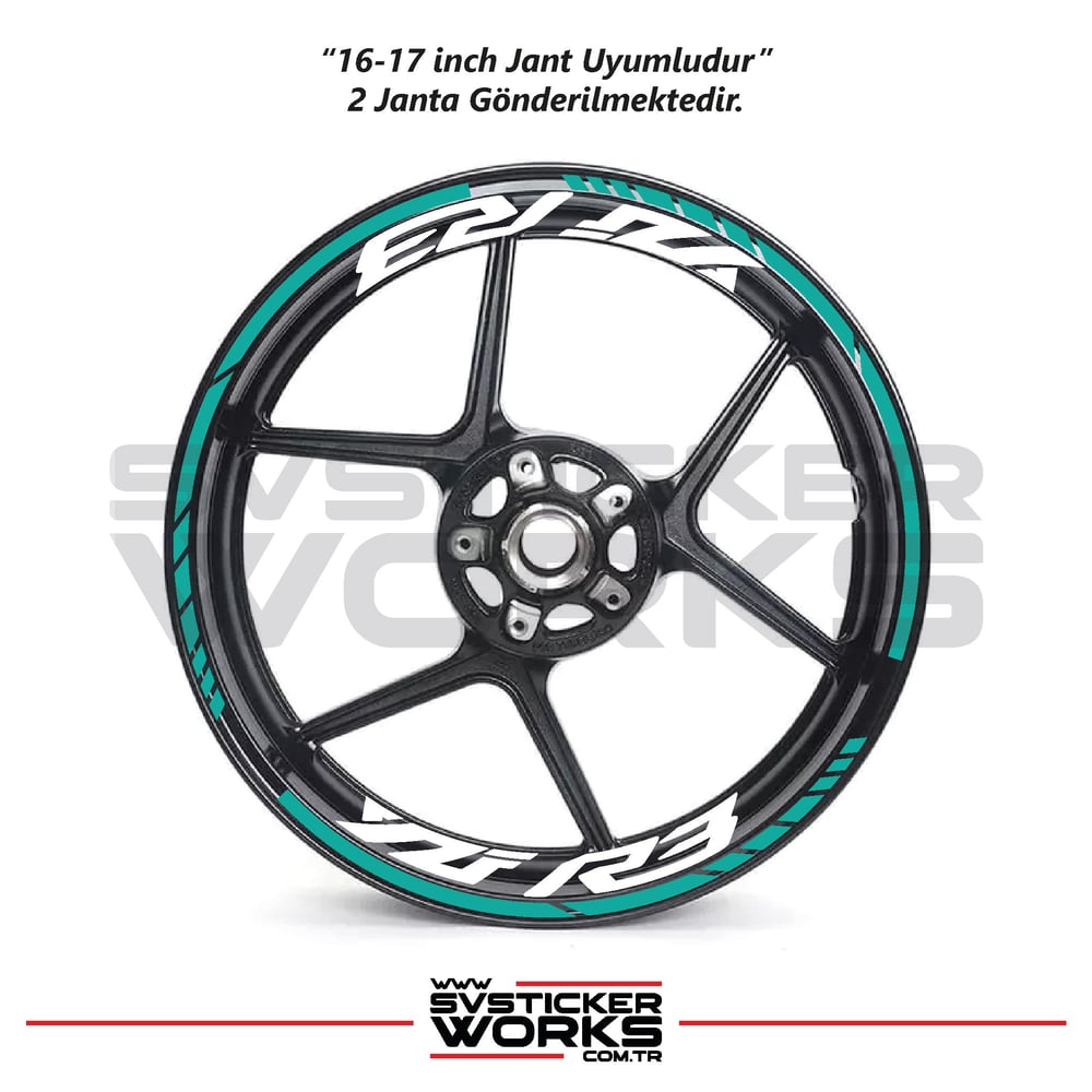 Yamaha YZF-R3 Yazılı Jant Sticker Dış Ve İç Set Sticker Jant Şeridi