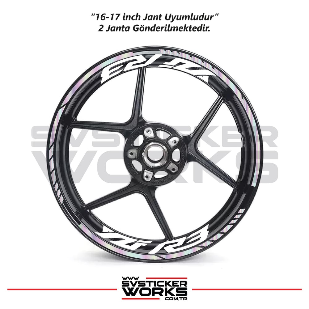 Yamaha YZF-R3 Yazılı Jant Sticker Dış Ve İç Set Sticker Jant Şeridi