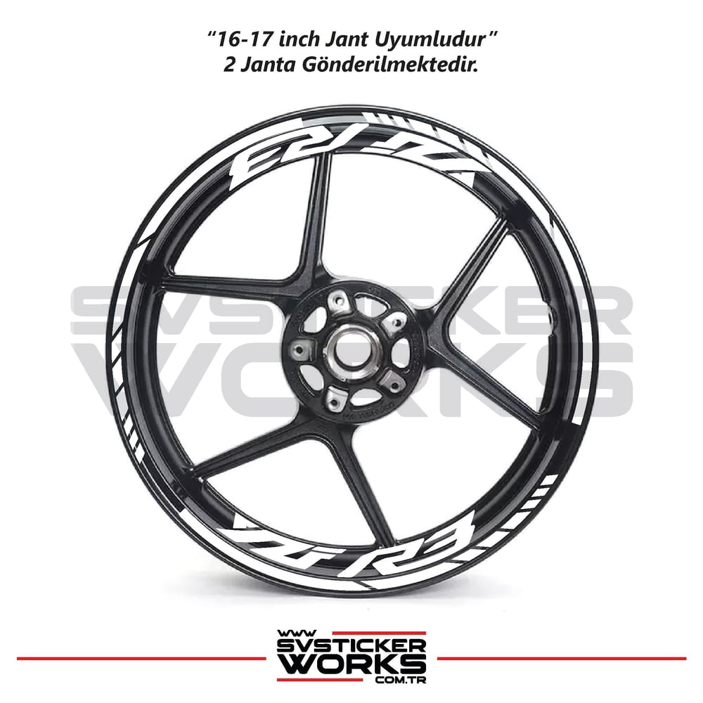 Yamaha YZF-R3 Yazılı Jant Sticker Dış Ve İç Set Sticker Jant Şeridi
