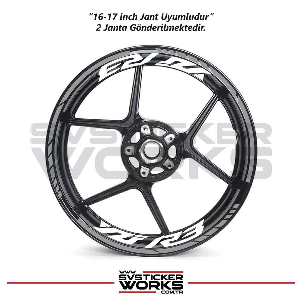 Yamaha YZF-R3 Yazılı Jant Sticker Dış Ve İç Set Sticker Jant Şeridi
