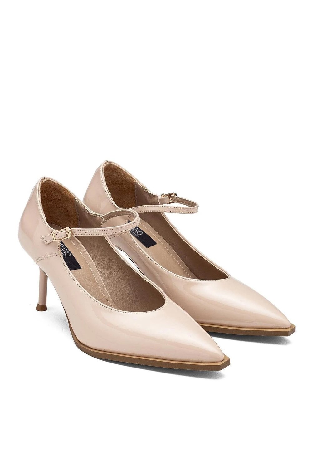 Kadın Bantlı Sade Topuklu Stiletto Ayakkabı 1325