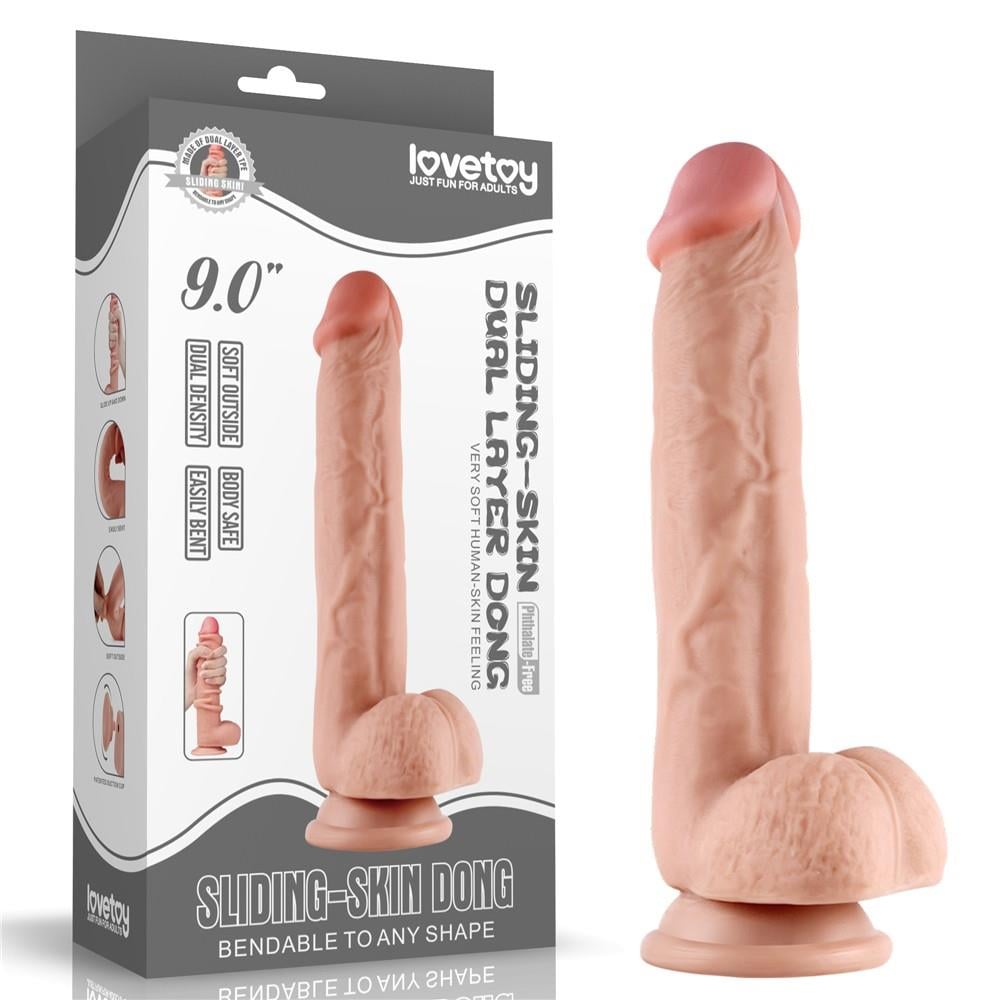 9.0'' Kayar Deri Çift Katmanlı Dong Flesh