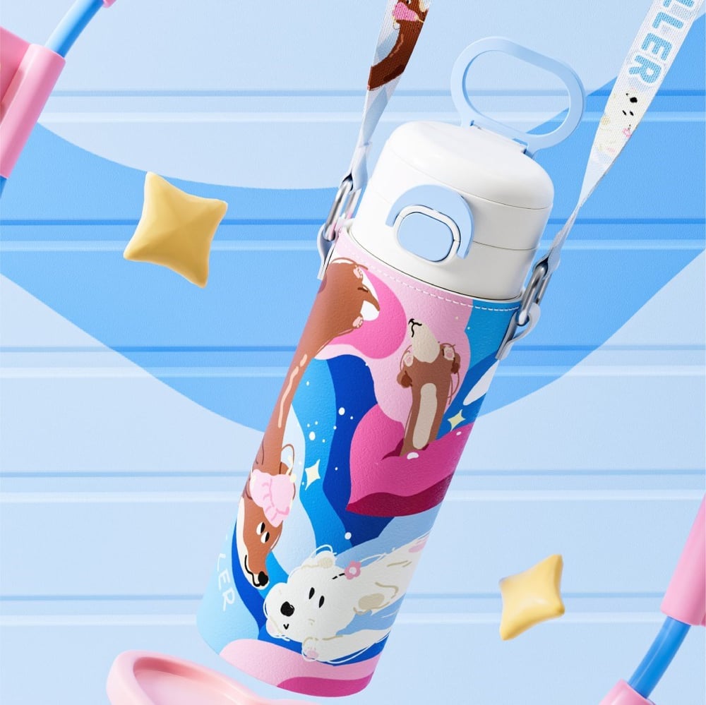 DILLER PUPPY FİGÜRLÜ 520 ML PASLANMAZ ÇELİK TERMOS