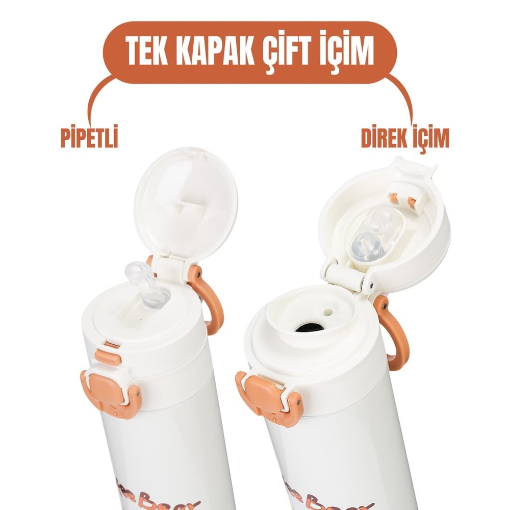 DILLER TOFFEE BEAR FİGÜRLÜ 520 ML PASLANMAZ ÇELİK TERMOS