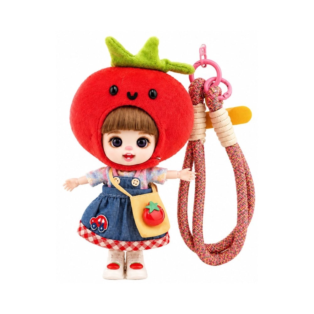 LOLİFEN TELEFON ASKILI DOMATES ŞAPKALI KIZ MODEL CHARM
