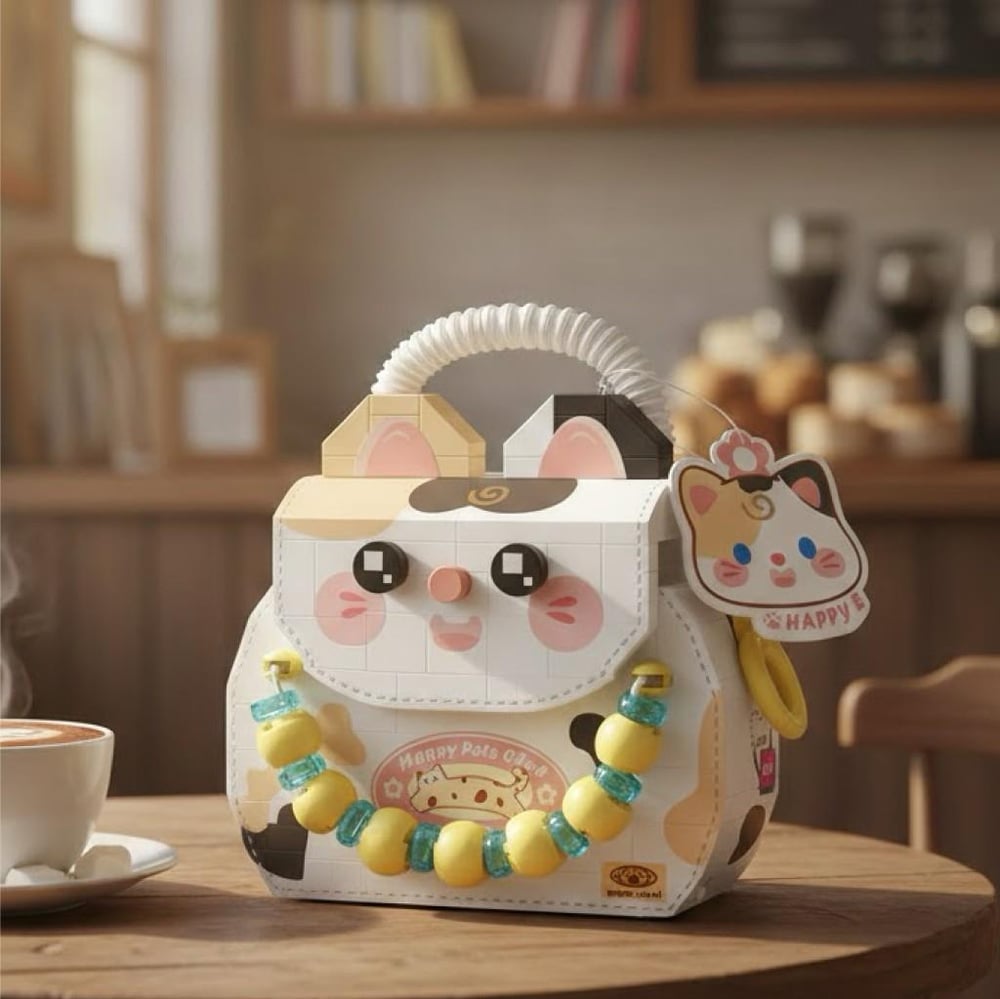 LOZ KEDİ FİGÜRLÜ MEYVE ÇANTASI 360 PARÇA BLOCK OYUNCAK