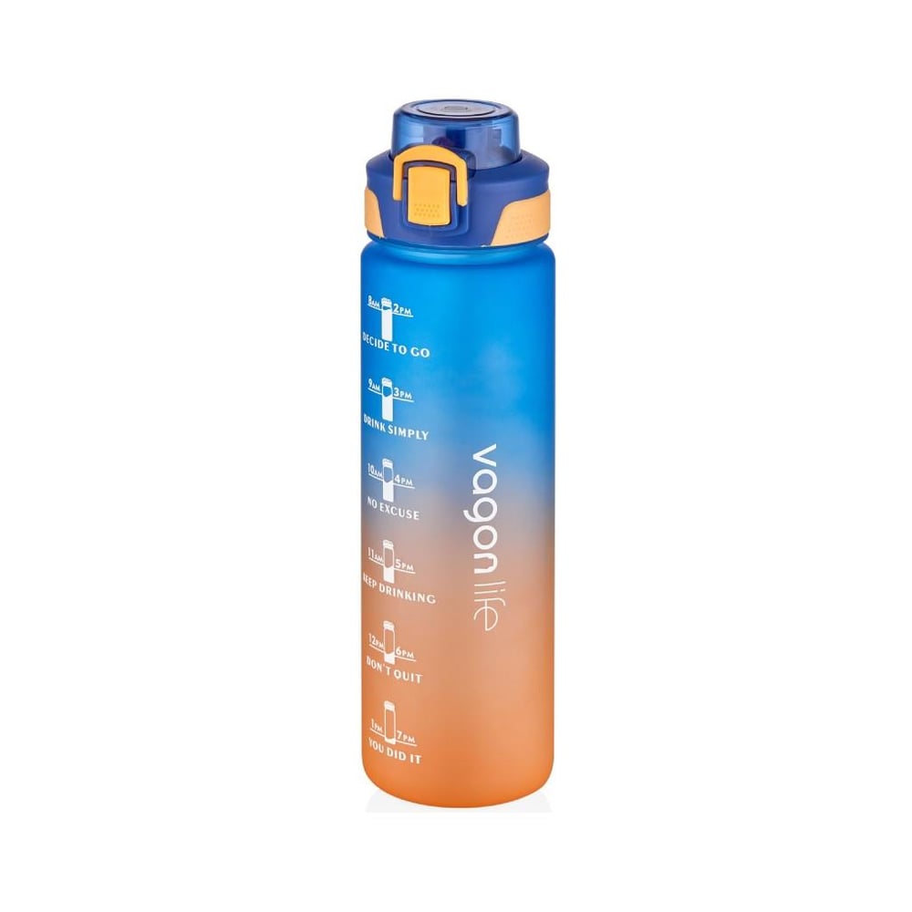 VAGONLİFE 1000 ML SOFT-TOUCH MOTİVASYON SU MATARASI