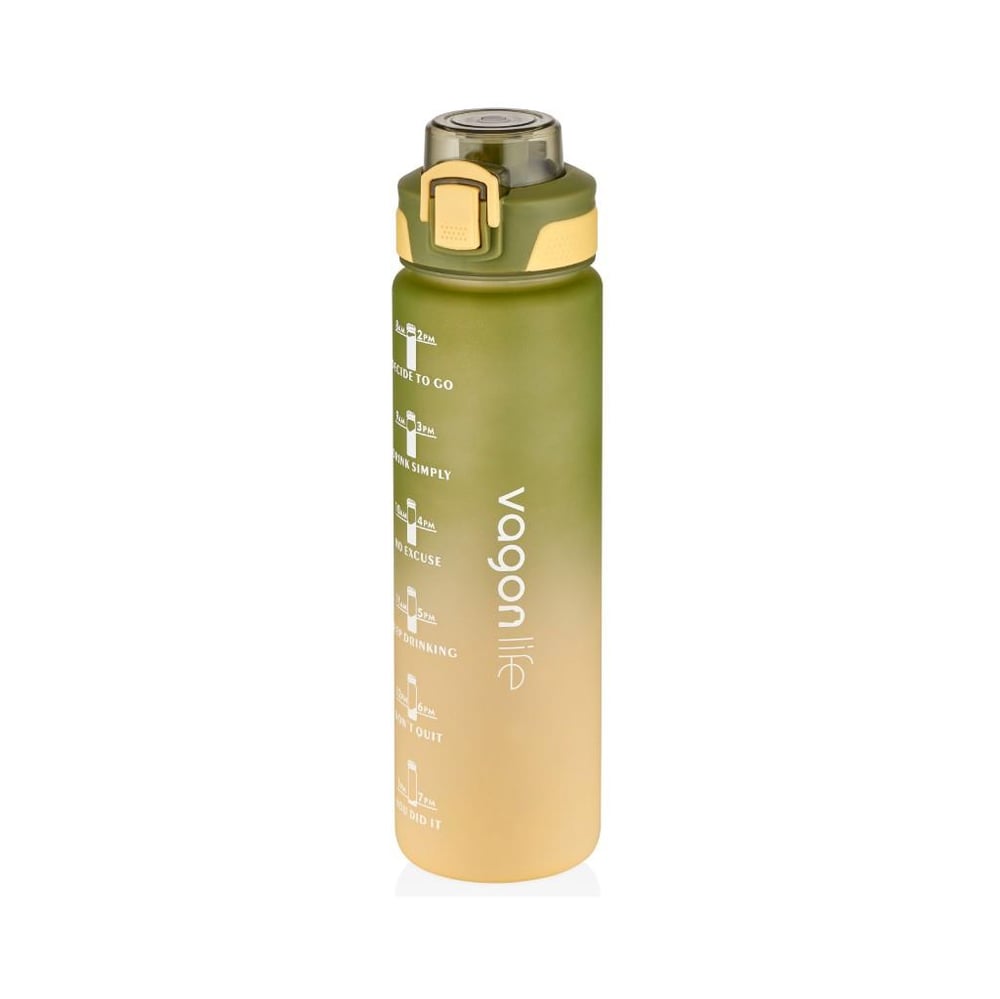 VAGONLİFE 1000 ML SOFT-TOUCH MOTİVASYON SU MATARASI