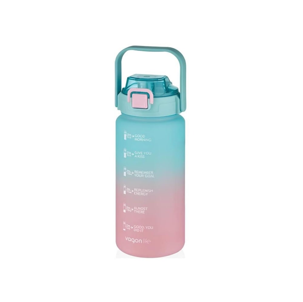 VAGONLİFE 2000 ML SOFT-TOUCH MOTİVASYON SU MATARASI