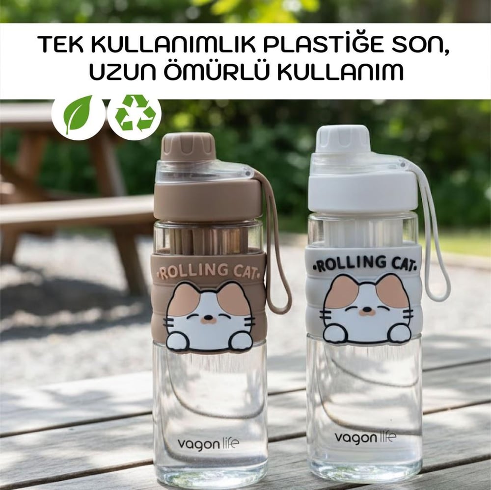 VAGONLİFE 600 ML SİLİKON GÖVDE SU MATARASI
