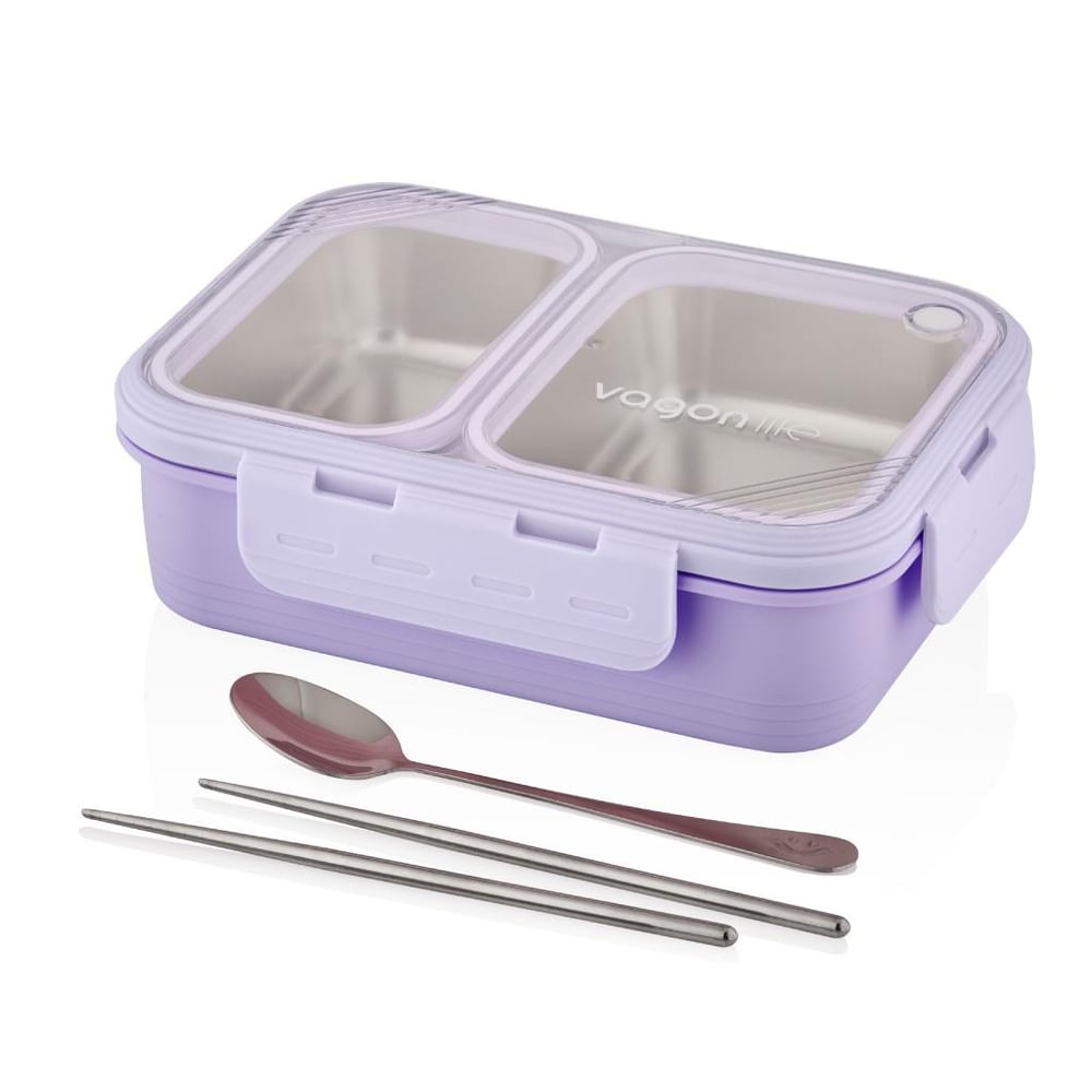 VAGONLİFE 700 ML 2 BÖLMELİ PASLANMAZ ÇELİK LUNCHBOX