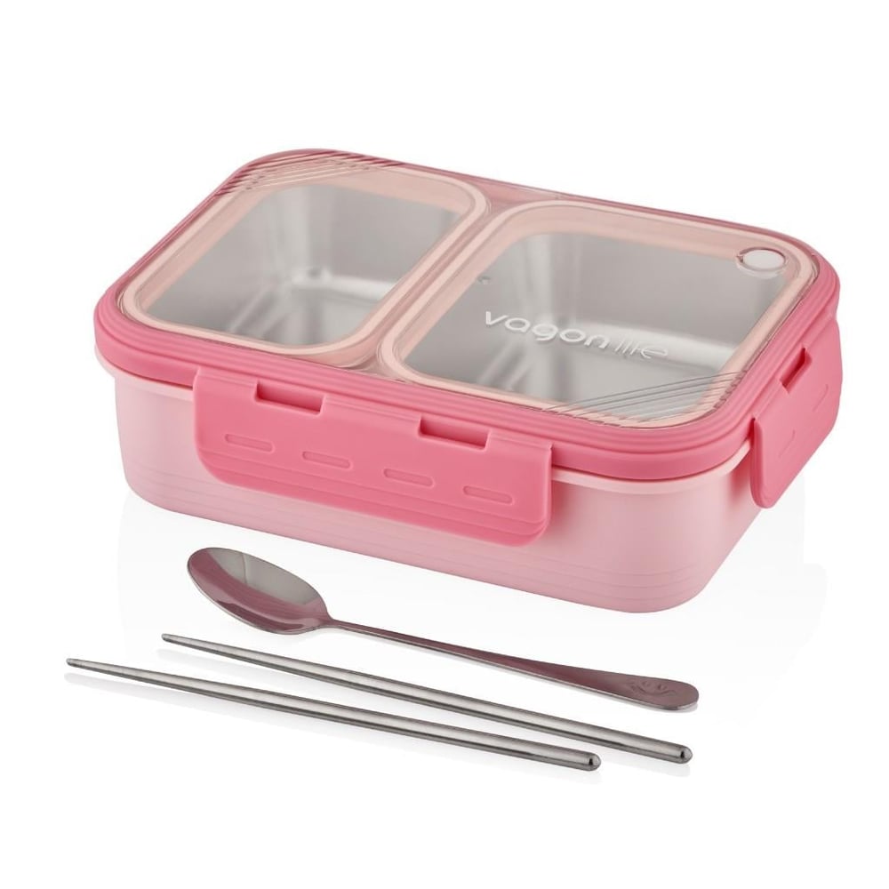 VAGONLİFE 700 ML 2 BÖLMELİ PASLANMAZ ÇELİK LUNCHBOX