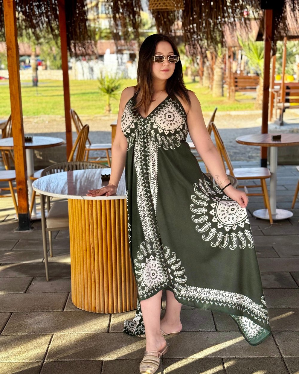 Nepal Pamuk Elbise Turuncu-2122