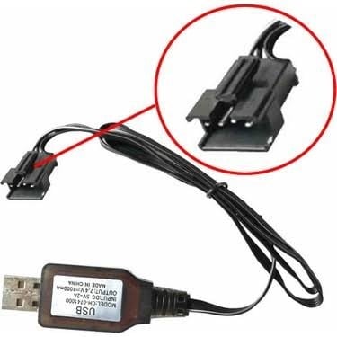 7.4V 4 Pin Lityum Pil USB Şarj Kablosu JST SM-4P Soket LiPo Batarya RC Araba Uçak Oyuncak Şarj Kablosu