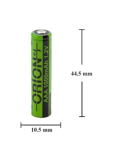 Orion 1.2V AAA 1000mAh Ni-MH Şarj Edilebilir Pil Başsız Şarjlı İnce Kalem Pil