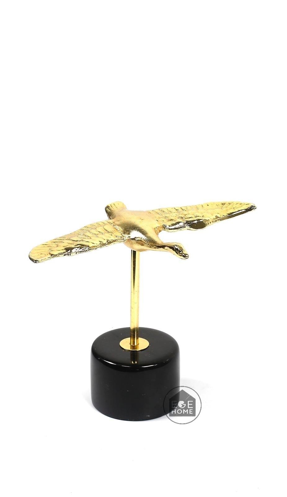 DEKORATİF SİYAH KAİDELİ DOĞAL MERMER GOLD UÇAN KUŞ 