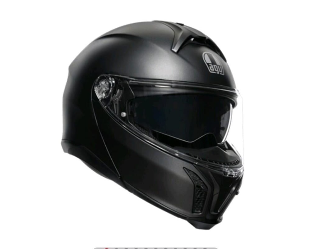 Agv Tourmodular Solid PLK Matt Black Çene Açılır Kask