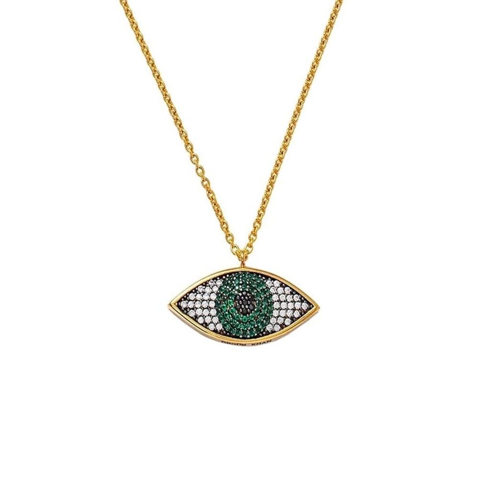 Begüm KHAN Nazar Mini Necklace - Green
