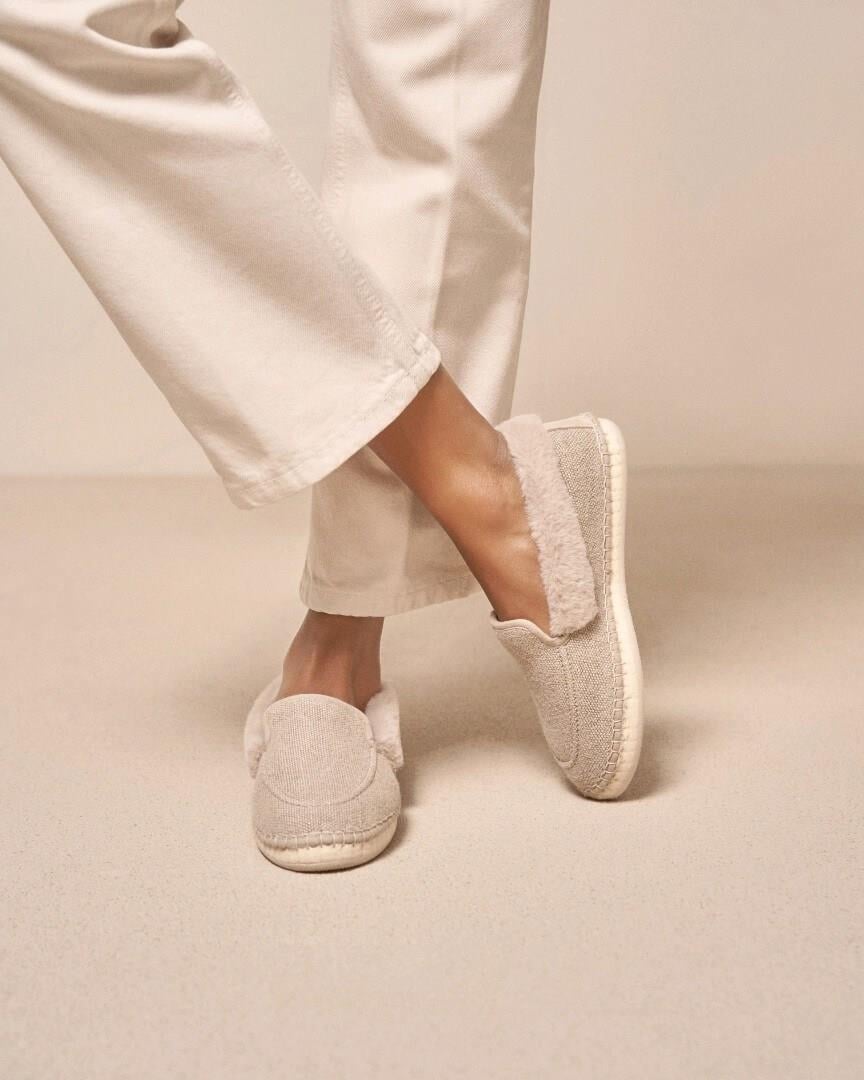 Manebi Organic Hemp With Faux Fur Loafers Espadril