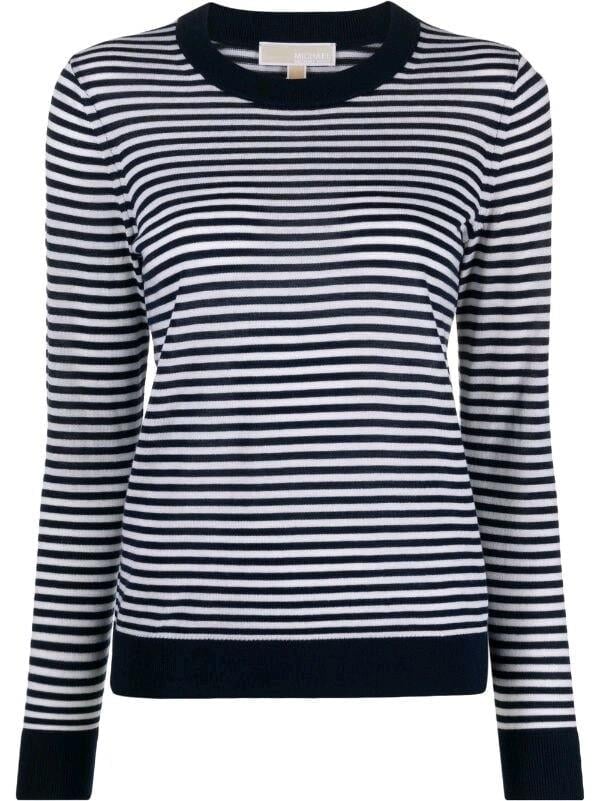 Michael Kors Striped Long-sleeved Pullover Kazak