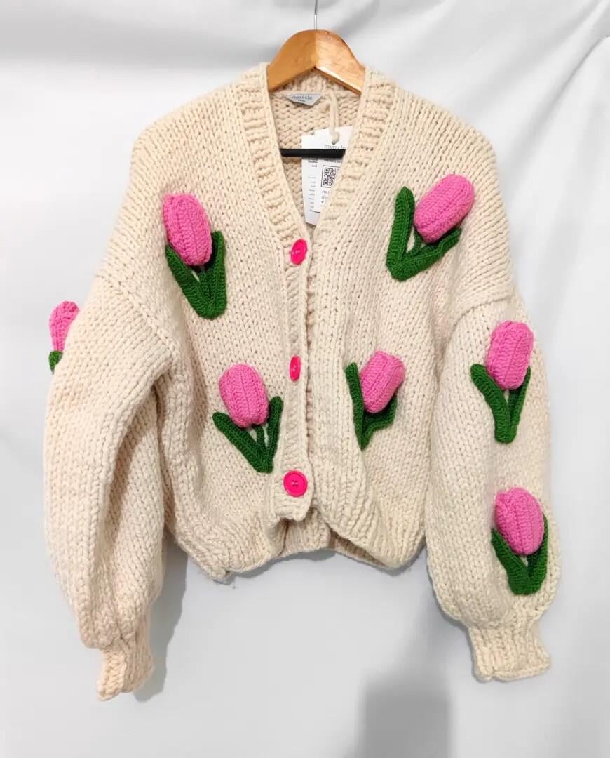 Myracle Handmade Lale Detaylı Hırka