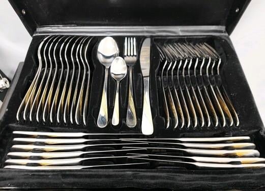 Nivella Solingen - 23/24 Ayar Altın Kaplama Çatal Bıçak Seti