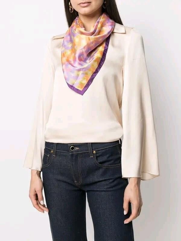 Sandro Abstract-print İpek Şal