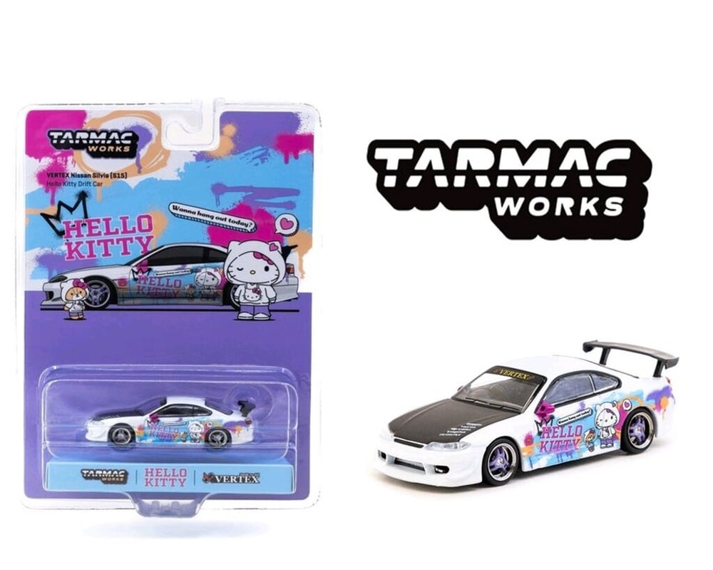 Tarmac Works 1:64 Vertex Nissan Silvia S15 Hello Kitty Special Limited Edition