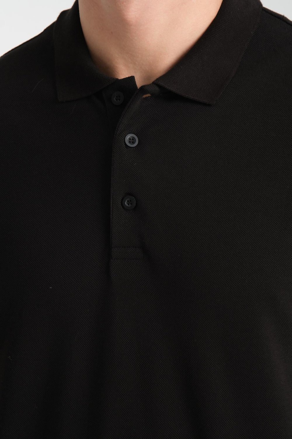 Düz Polo Yaka Regular Fit 100% Pamuk Pike Tişört