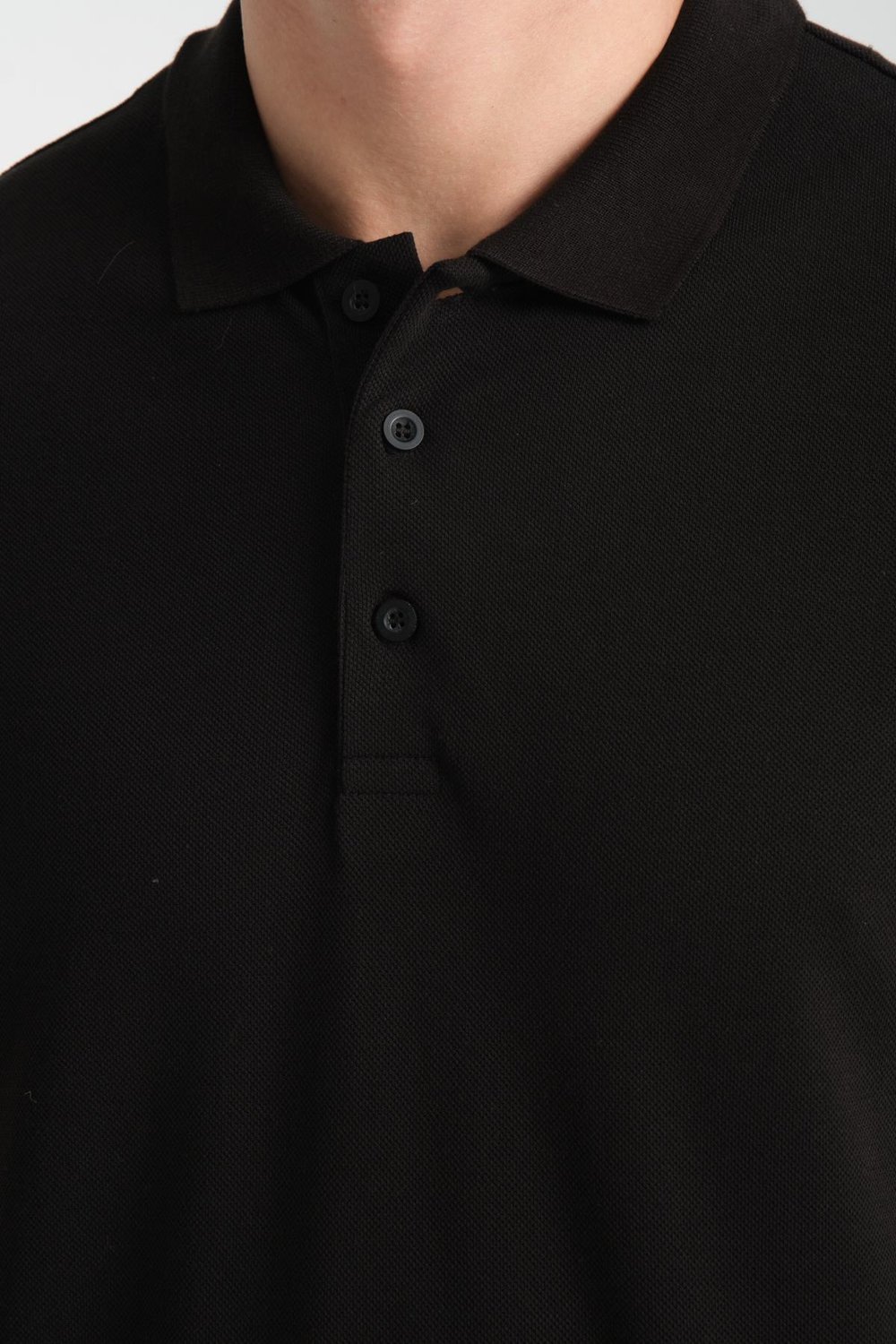 Düz Polo Yaka Regular Fit 100% Pamuk Pike Tişört