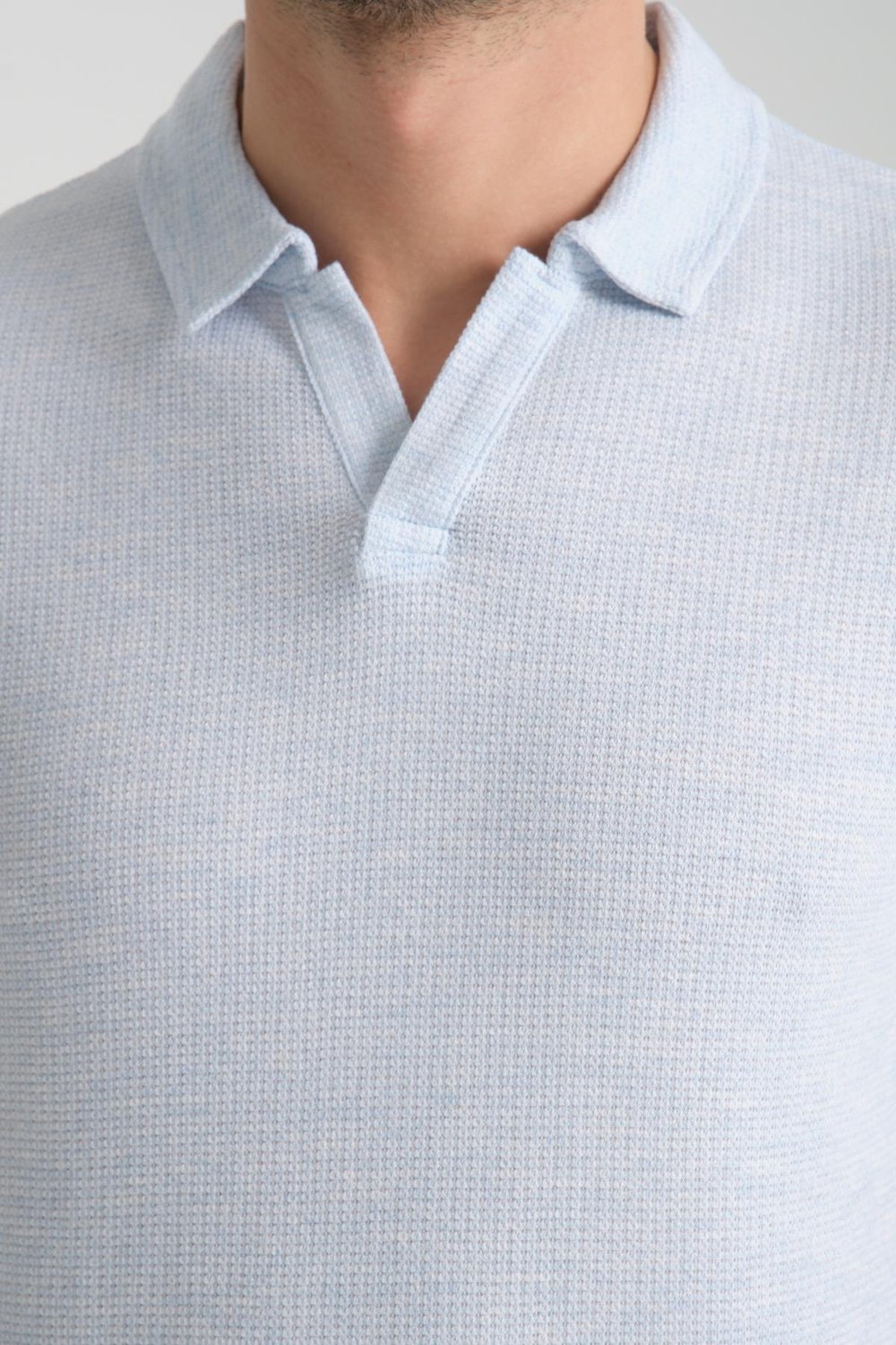 İnce Polo Yaka Waffle Erkek Regular Fit Polo Yaka T-Shirt 100% Pamuk
