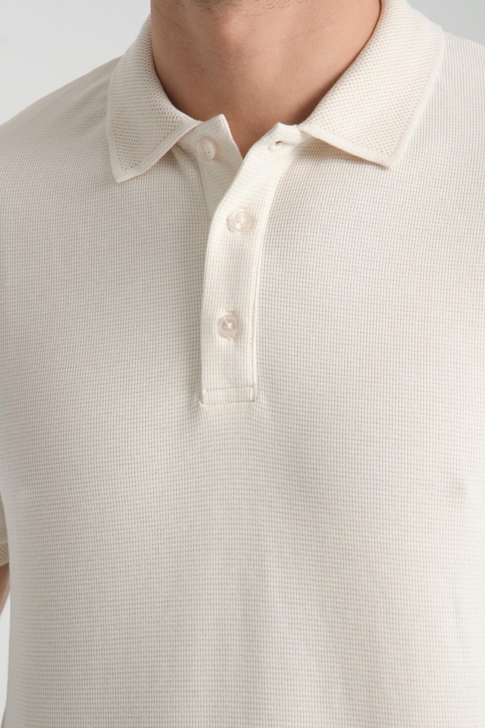 Waffle Erkek Regular Fit Polo Yaka T-Shirt 100% Pamuk POLOYAKA-DÜĞMELİ
