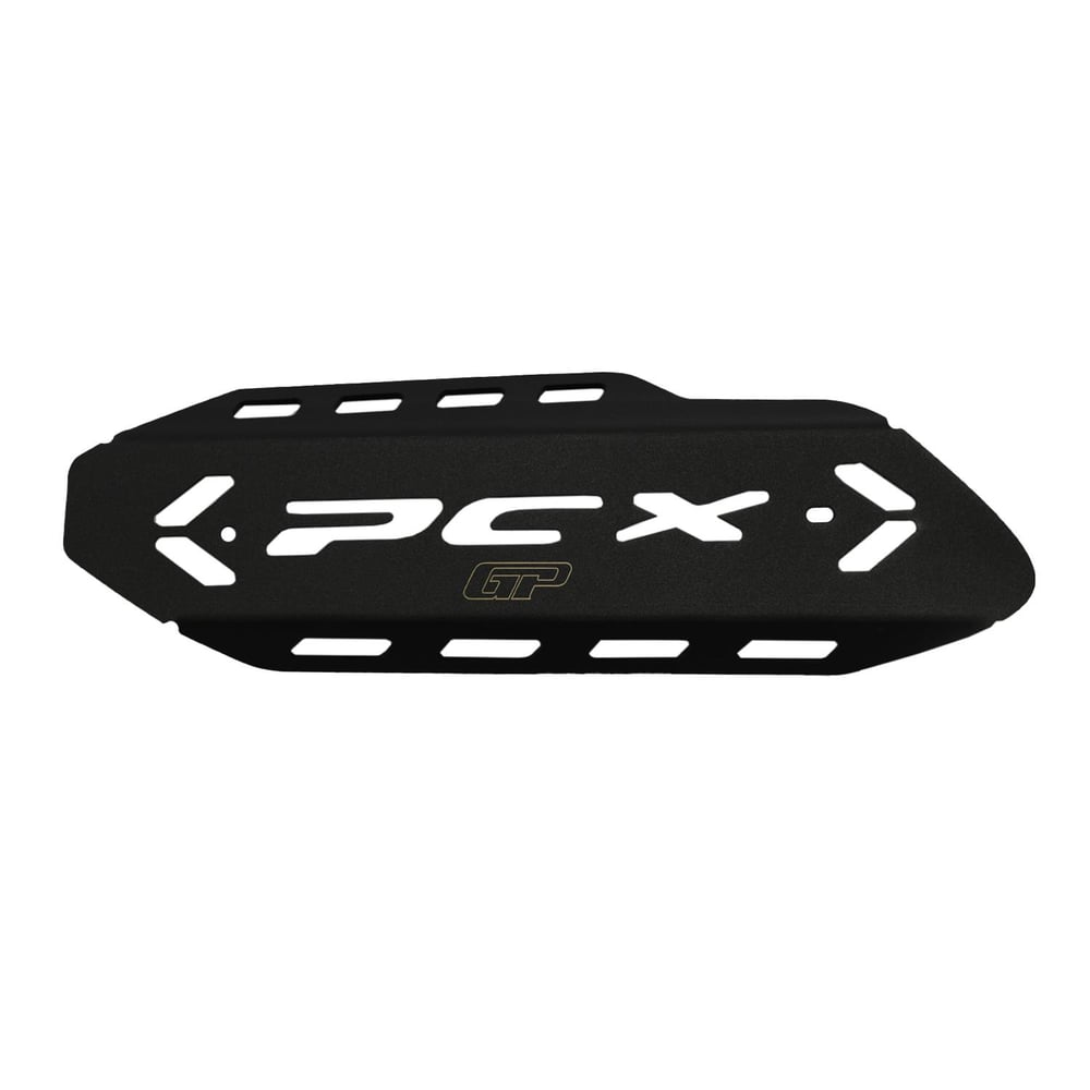 GP Kompozit Honda PCX 125 / 150 2018-2025 Uyumlu Egzoz Koruma Kapağı Siyah