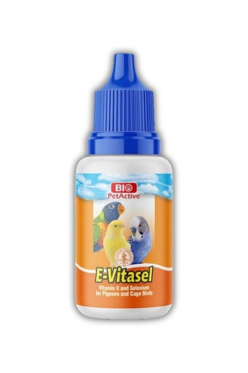 Biopetactive E-Vitasel Kafes Kuşları İçin Vitamin ve Selenyum 30 Ml