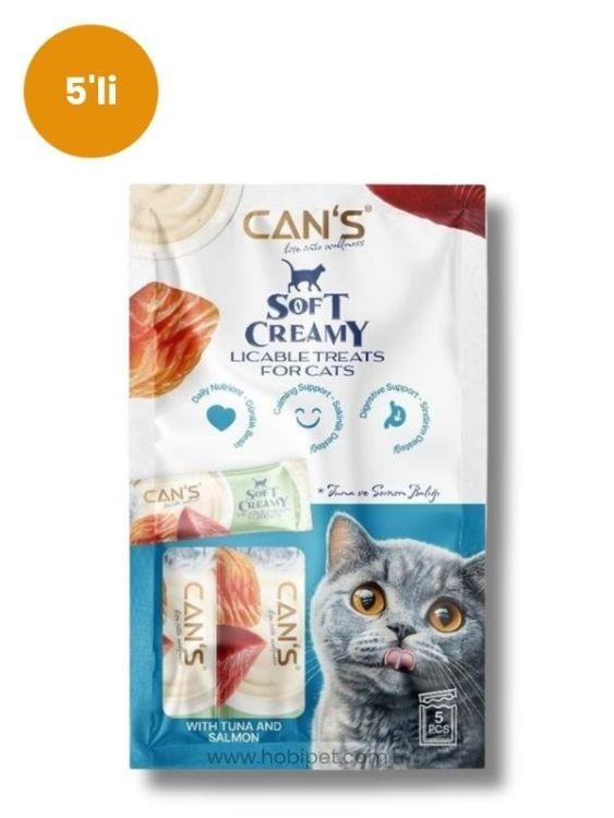 Can’s Soft Creamy Karides ve Yengeçli Kedi Ödül Kreması 15 gr x 5’li