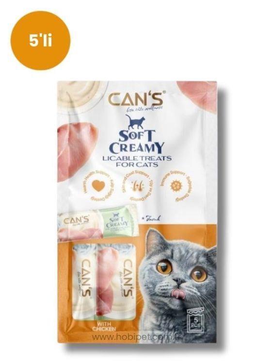 Can’s Soft Creamy Tavuklu Kedi Ödül Kreması 15 gr x 5’li
