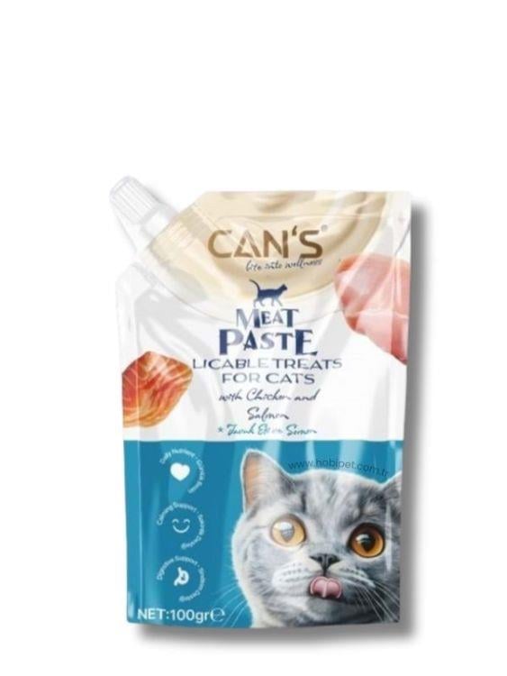 Can’s Tavuklu ve Somonlu Kedi Et Ezmesi (Meat Paste) 100 gr