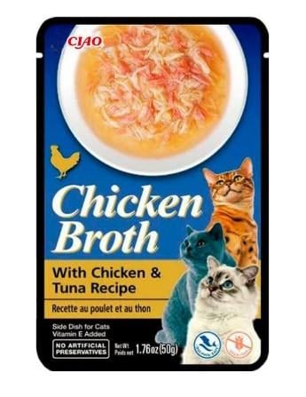 Ciao Chicken Broth Tavuk Sulu ve Ton Balıklı Kedi Çorbası 50 Gr (USA822)