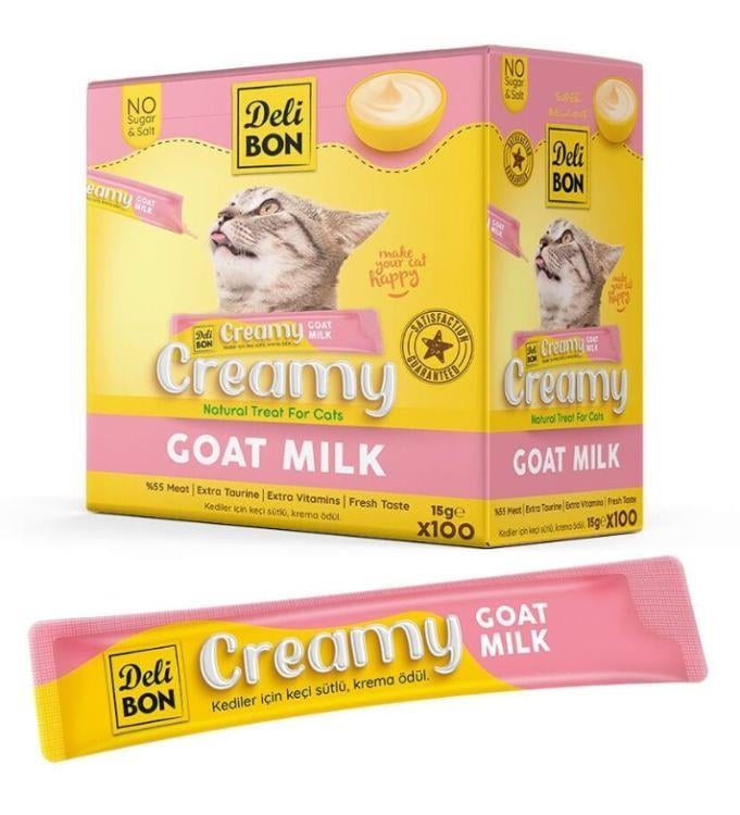 Delibon Keçi Sütlü Krema Kedi Ödülü 15 Gr 100 Lü