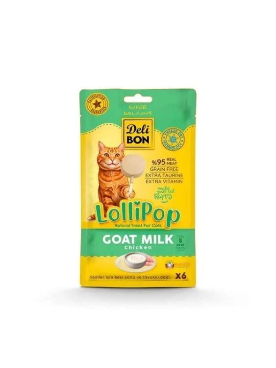 Delibon Keçi Sütlü Lolipop Kedi Ödül Maması 6lı